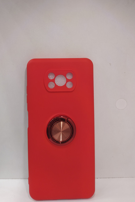 قاب TPU رنگی هولدردار محافظ لنزدار Xiaomi POCO X3 - قرمز
