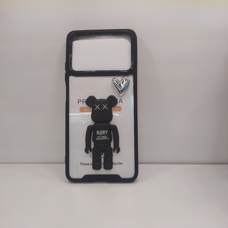 قاب گوشی Xiaomi Poco M4 Pro 5G شیائومی اورجینال متال کیس Metal طرح KAWS ربات پشت طلق شفاف دور