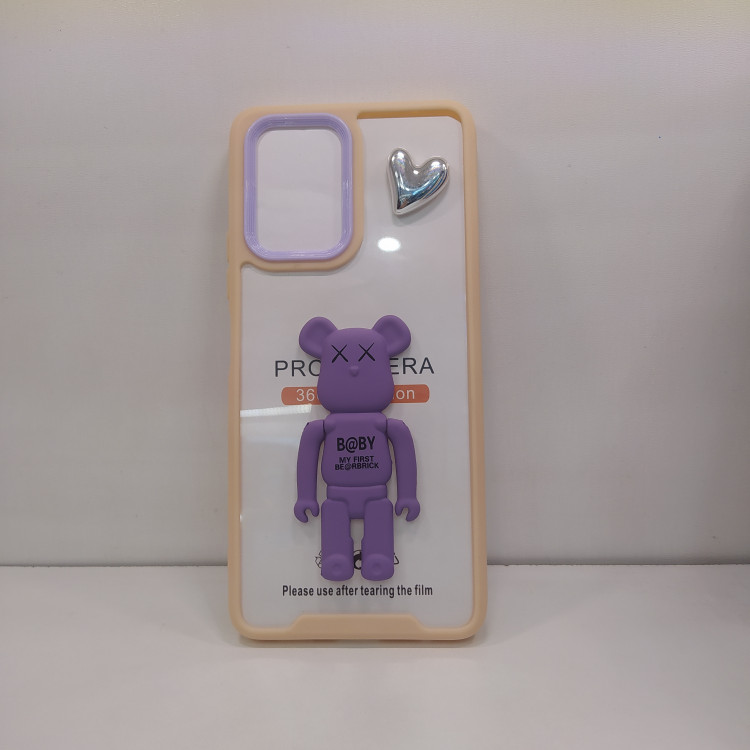 قاب گوشی Xiaomi PocoX3gt شیائومی اورجینال متال کیس Metal طرح KAWS ربات پشت طلق شفاف دور سیلیکونی هولدردار یاسی ...