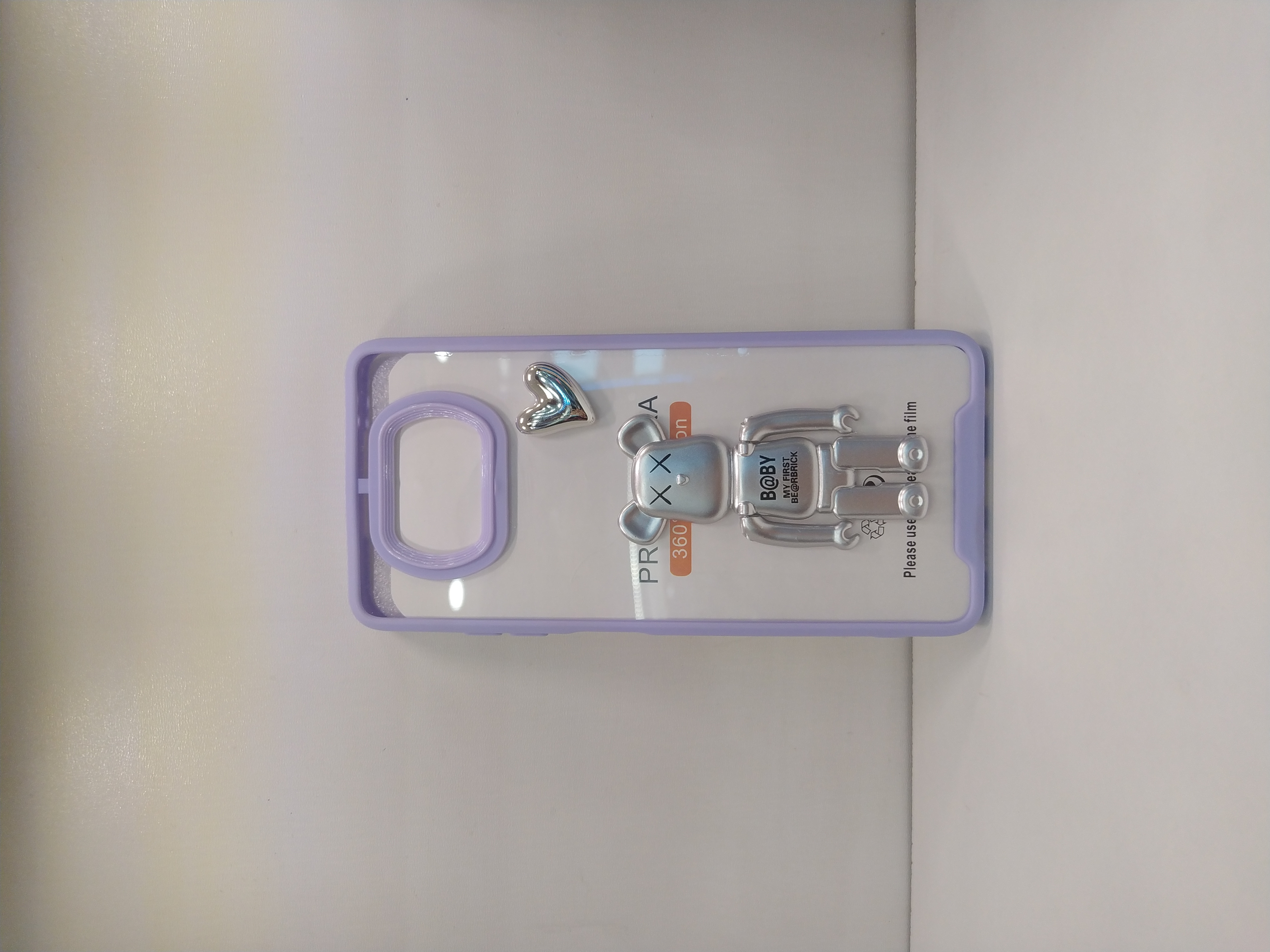 قاب گوشی Xiaomi PocoX3Pro 4G شیائومی اورجینال متال کیس Metal طرح KAWS ربات پشت طلق شفاف دور
