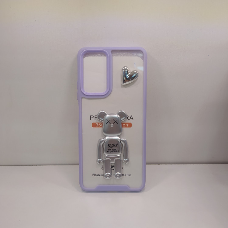 قاب گوشی Xiaomi Poco M4 Pro 5G شیائومی اورجینال متال کیس Metal طرح KAWS ربات پشت طلق شفاف دور